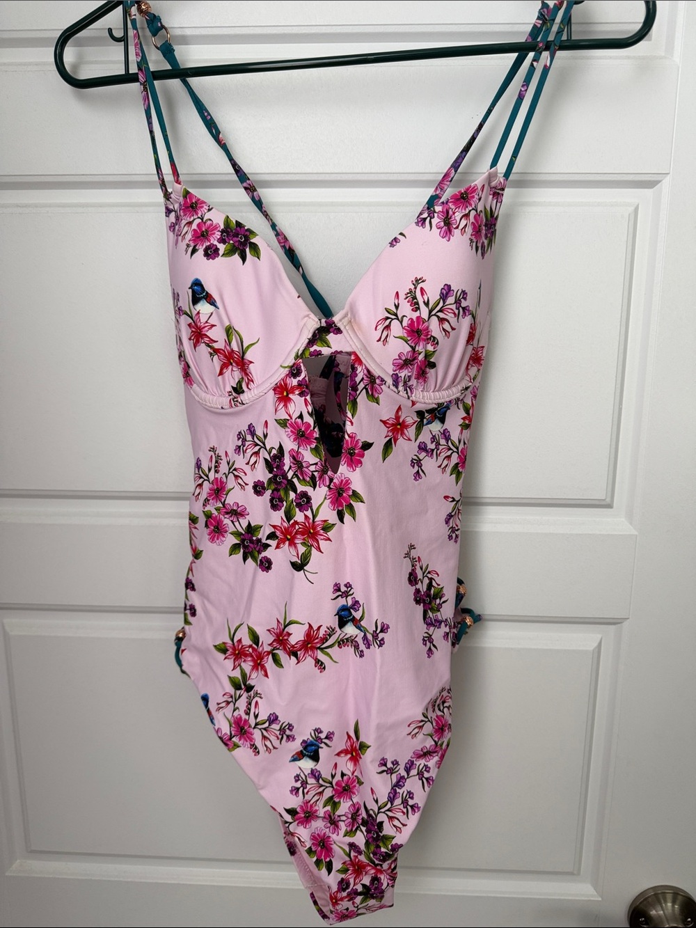 Nanette Lepore Pink Floral Underwire One-Piece Swimsuit